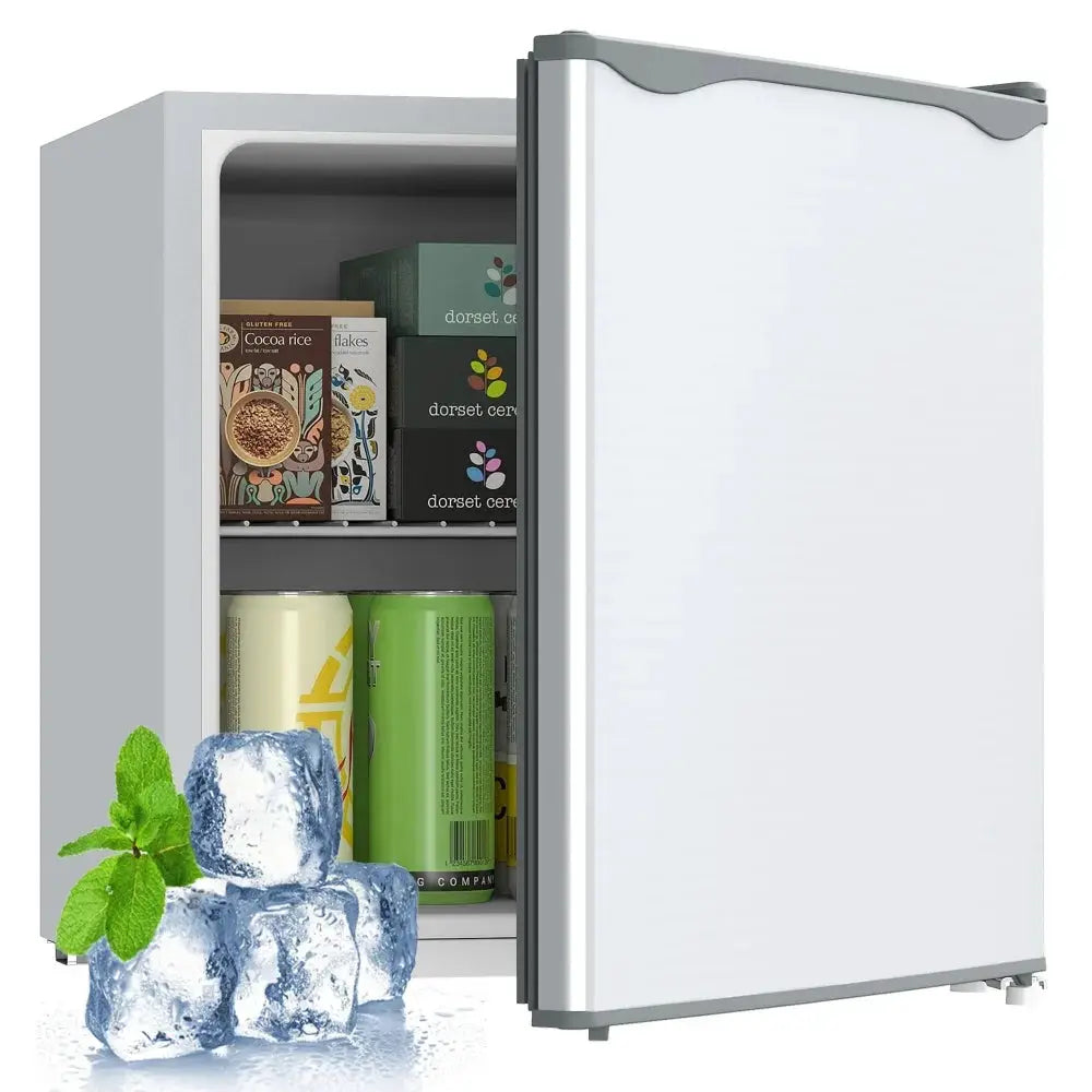 White Mini Refrigerator, Compact Single Door Fridge with 41dB Ultra Quiet Operation, Energy Saving, Small Cooler for Bedroom, Dorm, Office, Apartment, Keep Food & Beverages Fresh All Day from PriceLows™