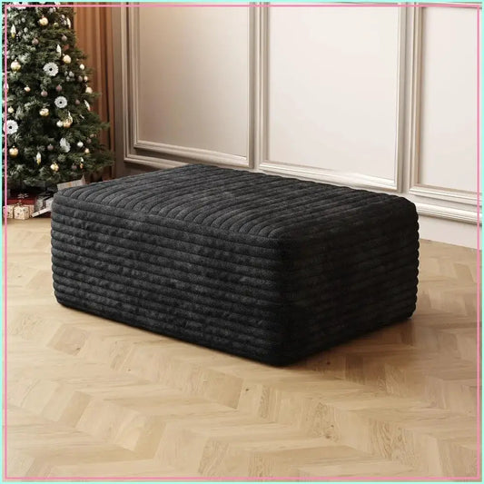 37.4" Plush Corduroy Ottoman, Cloud Boneless Couch in a Box, Modular Sectional for Living Room, Compressed Memory Foam, No Assembly Required from PriceLows™