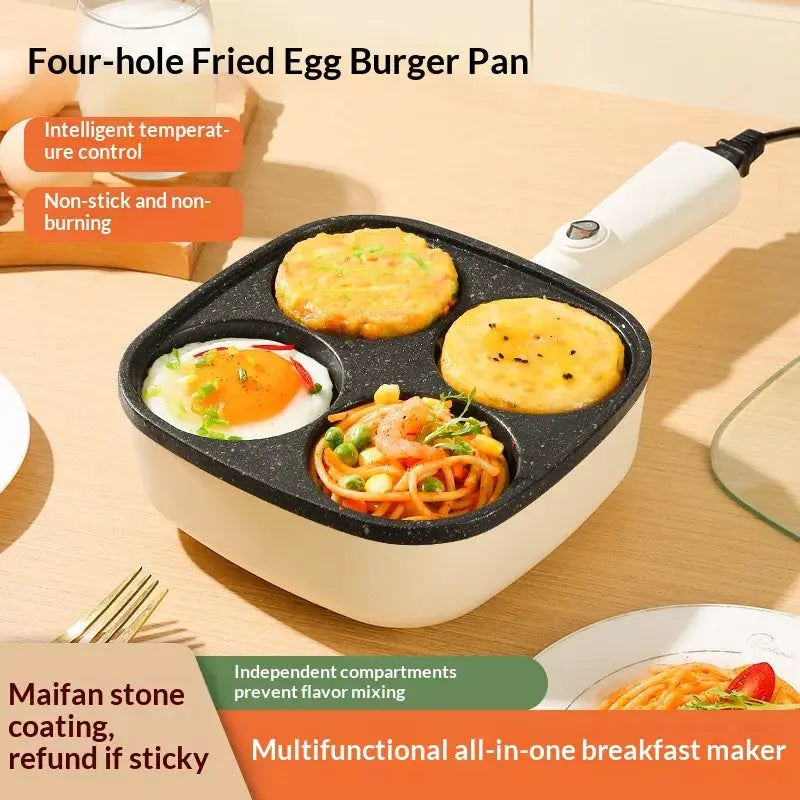 Egg Cooker Pan | Four Hole | Nonstick | For Electric Coil Stoves