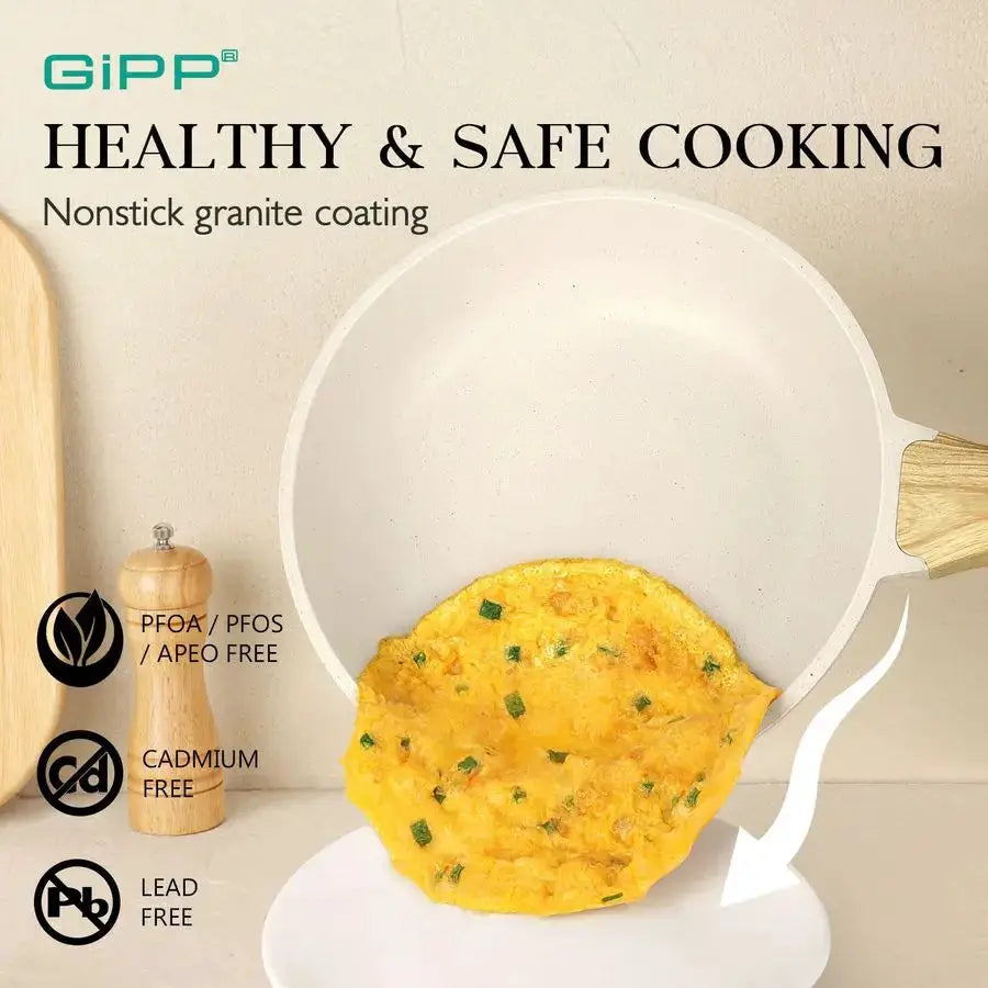 Pots and Pans Set Non Stick 14 Pcs White Granite Kitchen Cookware Sets Nonstick Induction Cookware Cooking Pan Set with Frying P from PriceLows™