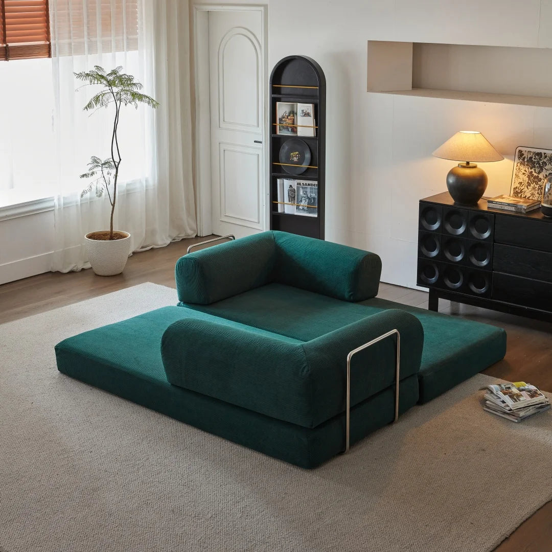 Sofa Bed | Size 180/200 cm | 3-Seater Fold Out Couch Bed | With Backrest and Pillows