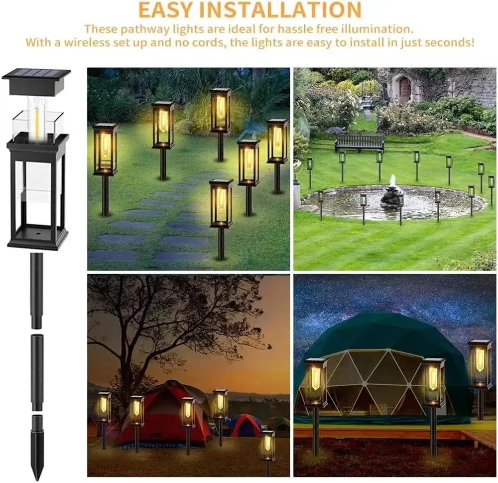 Solar Pathway Lights Waterproof take Lights Warm White Solar Light for Garden Walkway Driveway Yard Lawn Landscape Lighting from PriceLows™