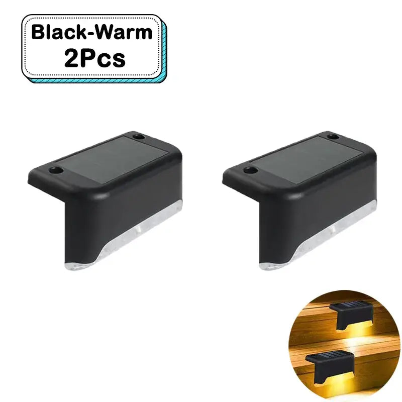 Outdoor Solar Step Lights Warm White LED Waterproof Stair Path Lighting for Garden Patio Fence Balcony Decoration Solar Power from PriceLows™