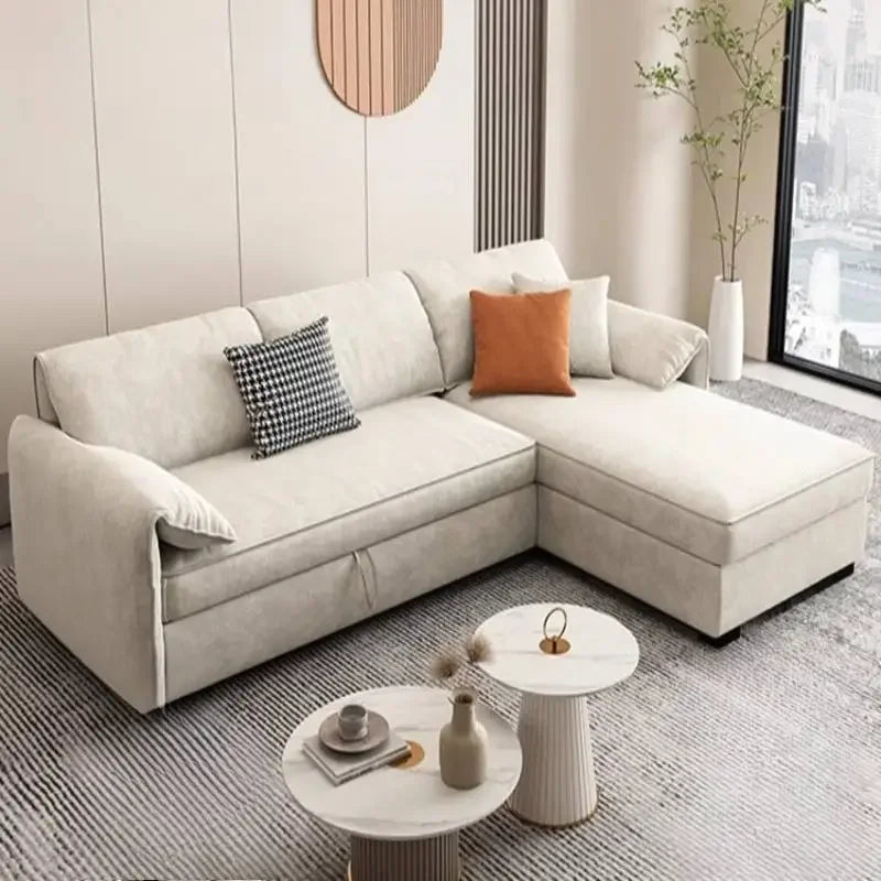 Living Room Sofa | Light Blue Gray | High Back Bubble Design | One Size