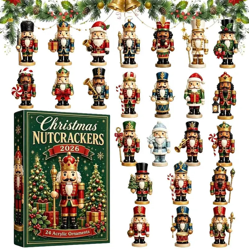 Christmas Countdown Nutcracker | 2D Flat Acrylic | 24 Day Advent