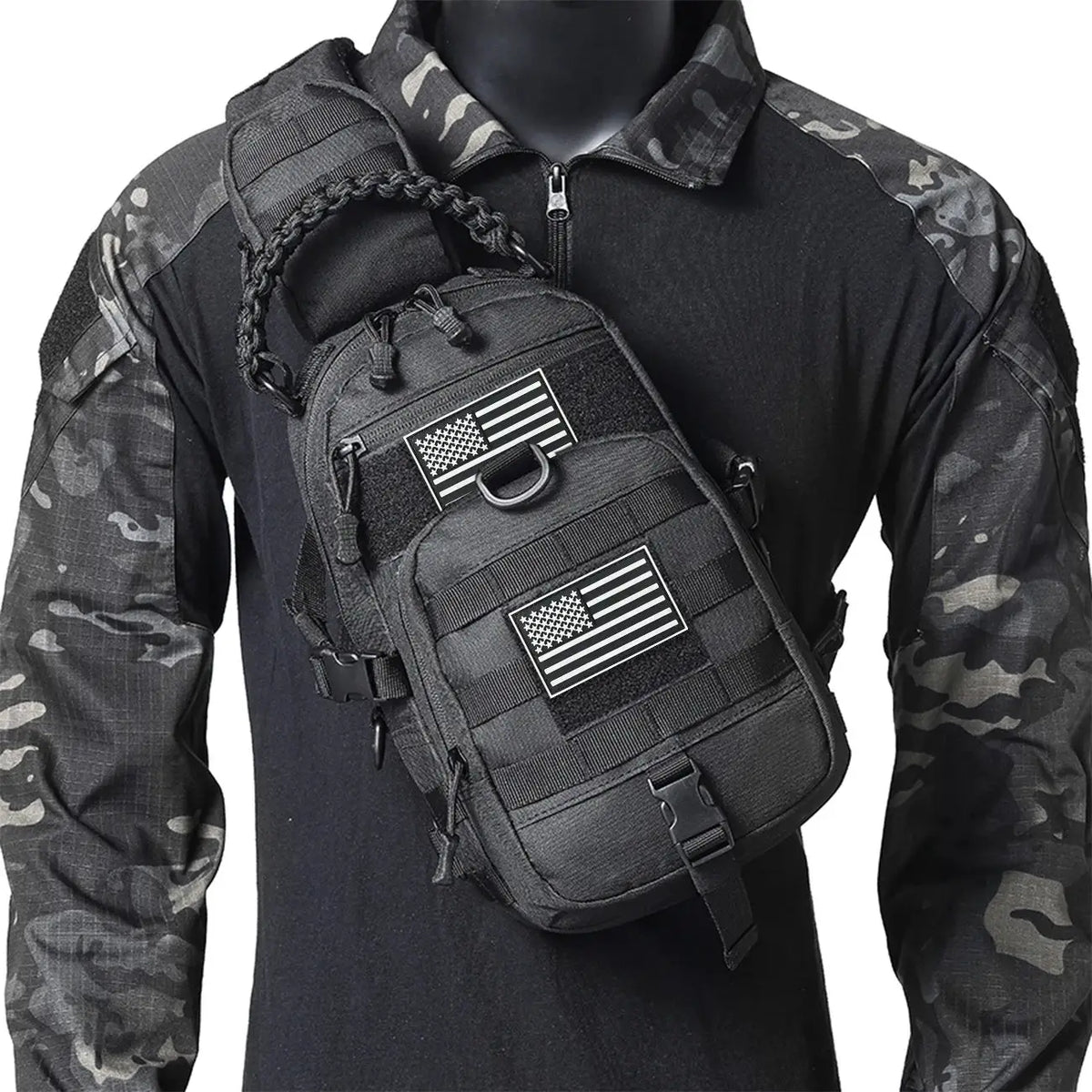 Crossbody Chest Bag | Molle Expandable | Polyester | Adjustable Fit