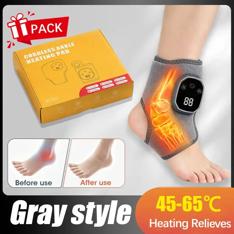 Portable Heated Foot Massager | Cordless Electric Vibration | Medium Size