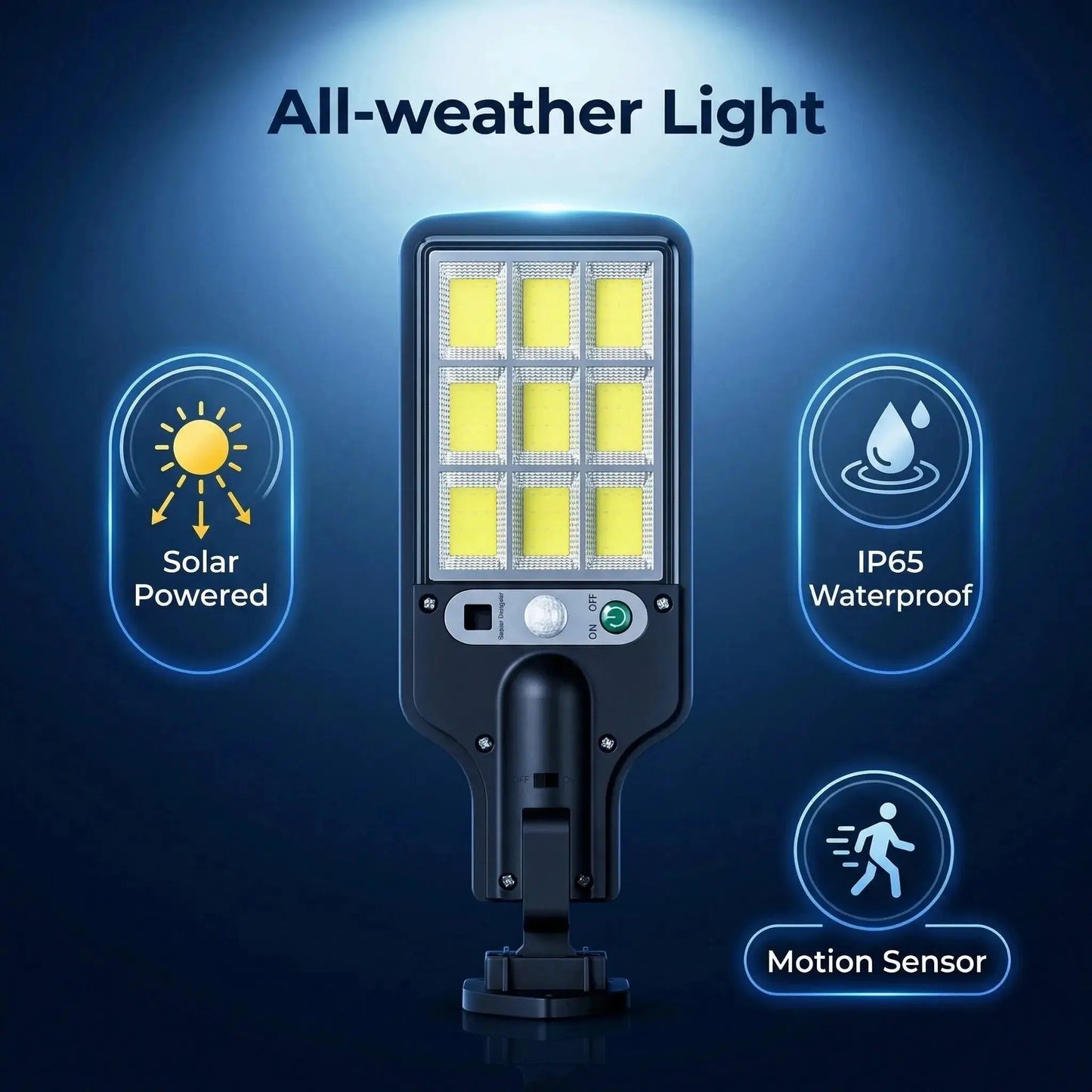 Solar Outdoor LED Wall Light Human Body Motion Sensor 3 Modes IP65 Waterproof Solar Garden Lamp Auto Charging Waterproof Outdoor Street Lantern for Yard Courtyard Garage Terrace Patio Home Exterior Decor Security Night Light from PriceLows™