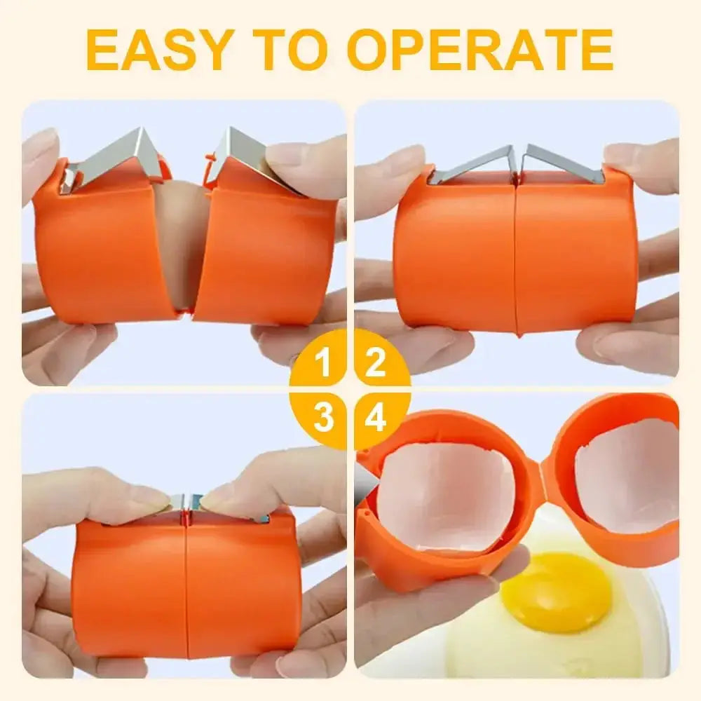1/2pcs Multifunctional Egg Shell Opener Handheld Egg Cracker Separator Tool Eggshell Cutter Easy Open Kitchen Gadget for Raw Egg from PriceLows™