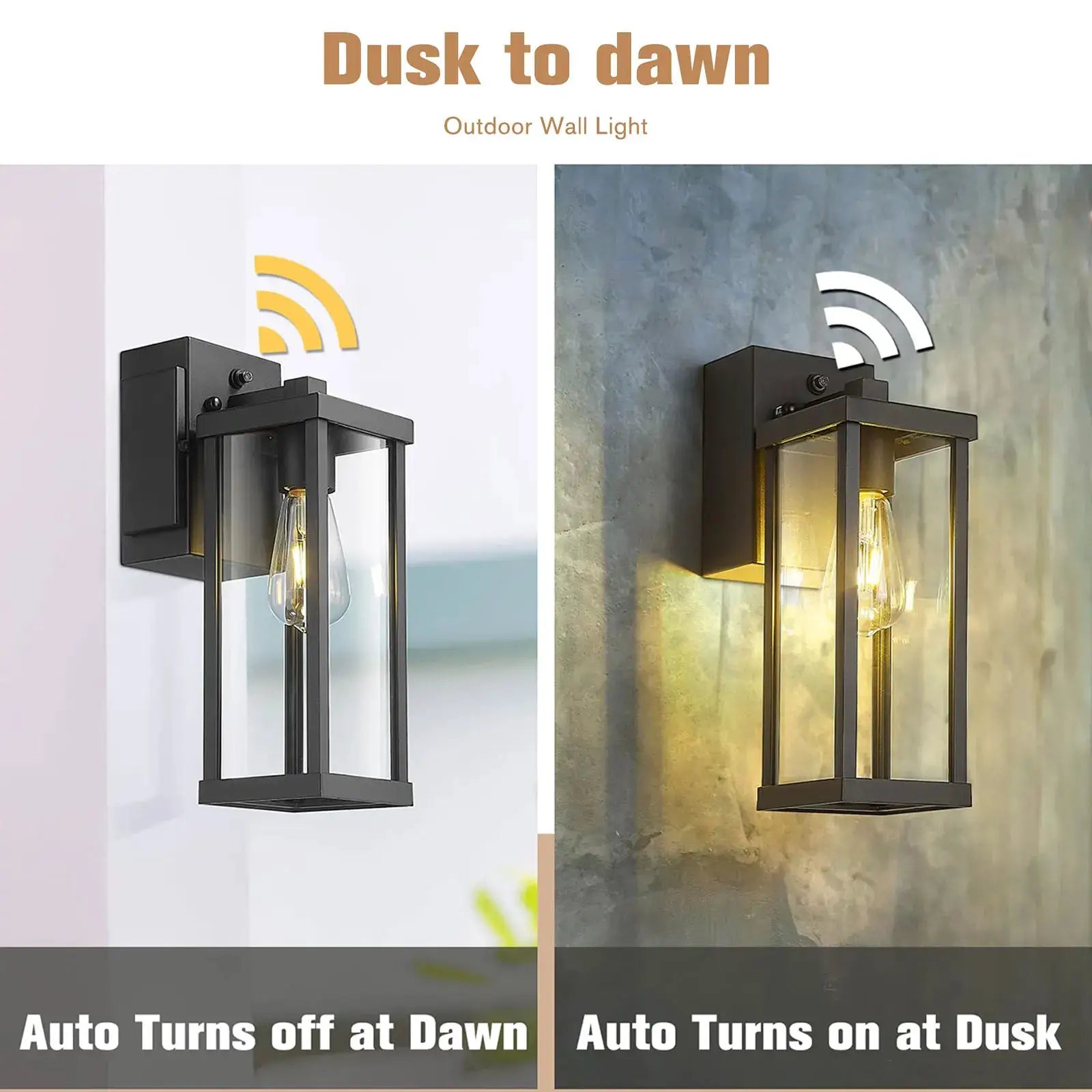 Porch Light With GFCI Outlet Dusk To Dawn Outdoor Light Exterior Lighting Fixtures Wall Mount For House Patio Garage Hallway from PriceLows™