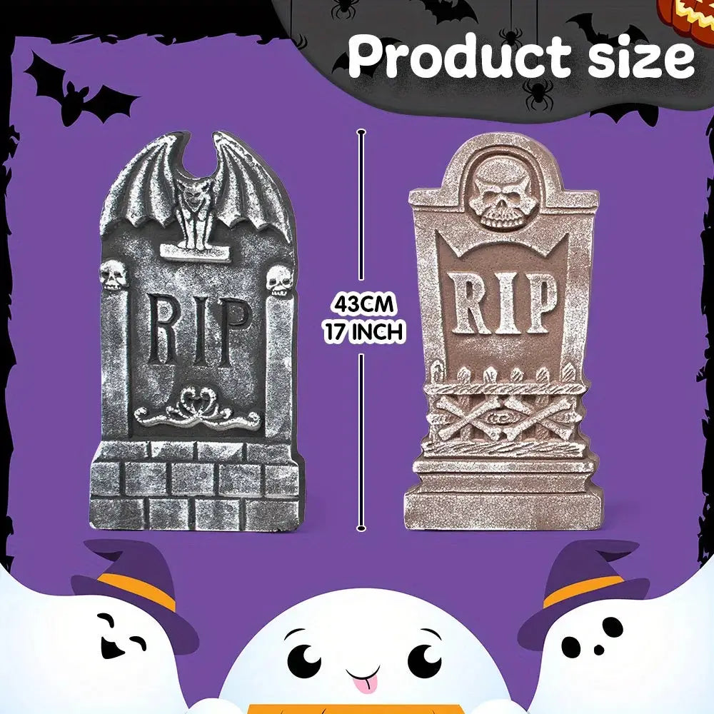 Halloween Tombstones | 17 Inch Tall | Foam Material | Set Of 5
