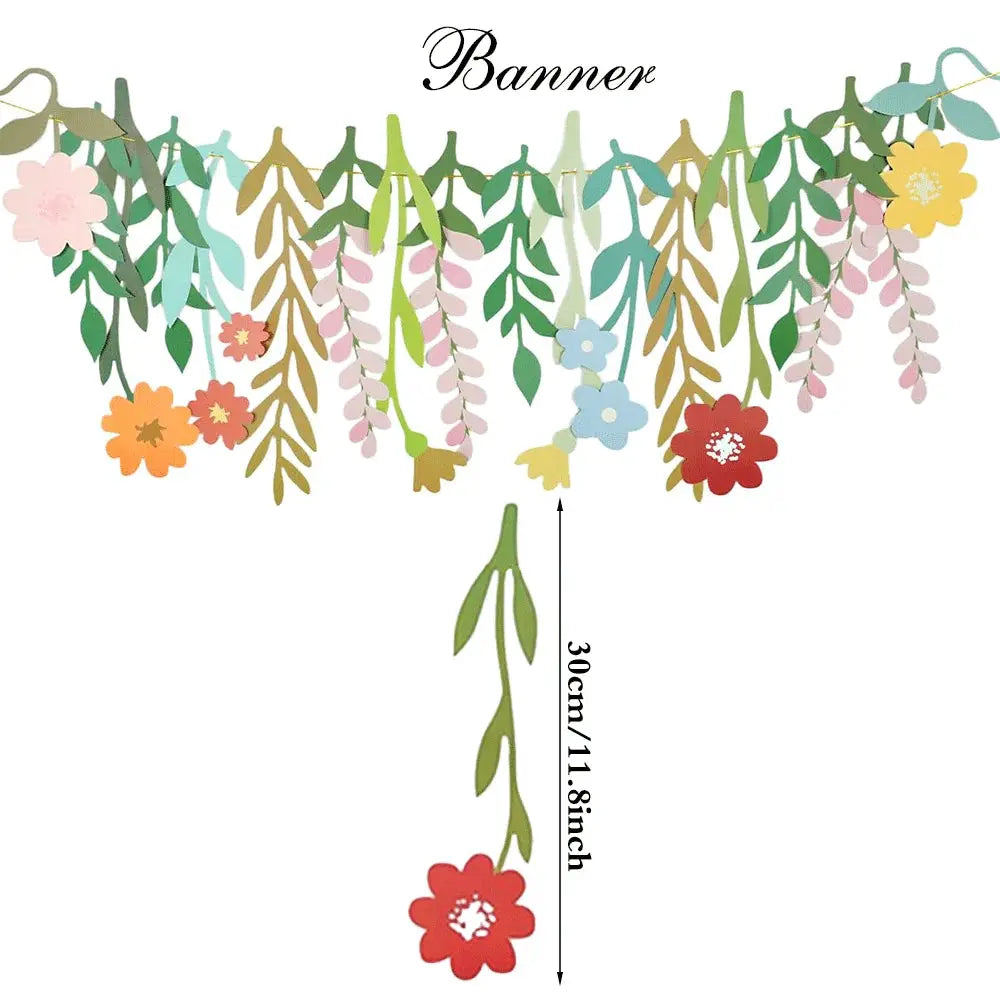 Wildflower Party Supplies | Spring Flower Banner And Plates | Napkins And Balloons
