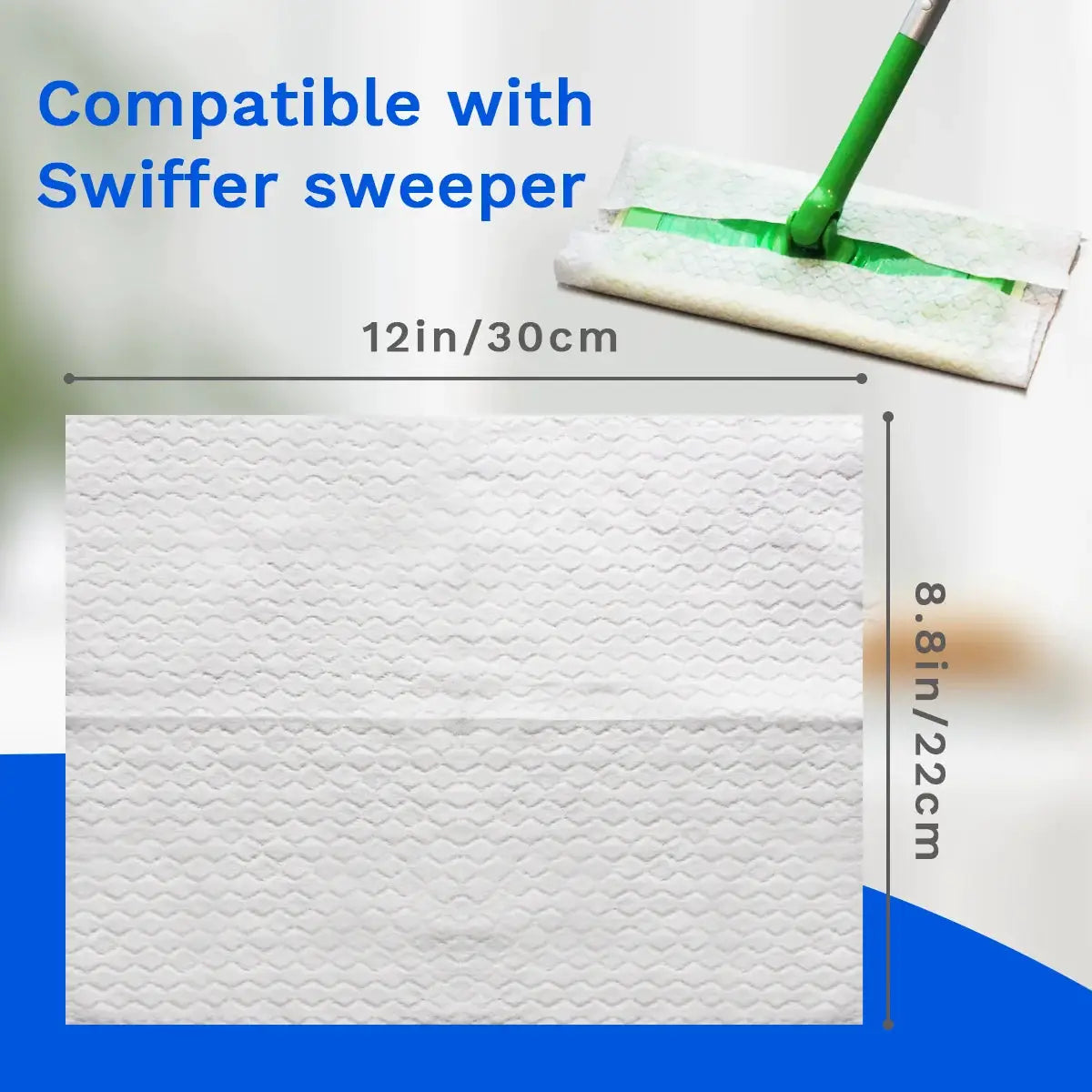 JINYUDOME Electrostatic Dust Mop Pads 8.8x12inch High-Efficiency Disposable Swiffer Wet/Dry Mop Floor Cleaning Cloths from PriceLows™