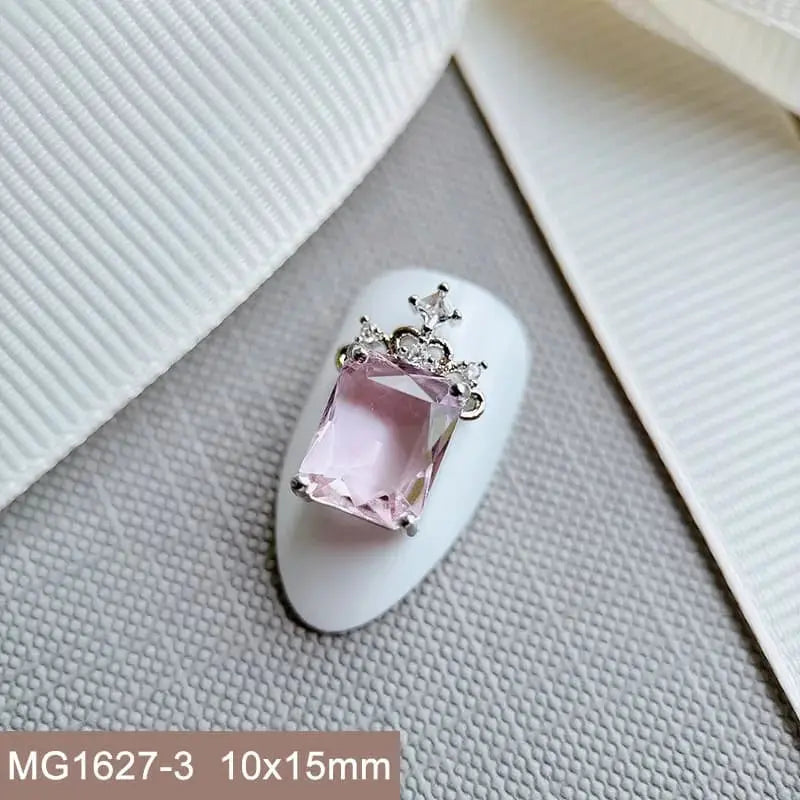 10pcs Luxury Flower Laurel Wreath Zircon Metal Nails Jewelry Decorations DIY Wearing Nail Art Accessories Charms Parts Supplies from PriceLows™