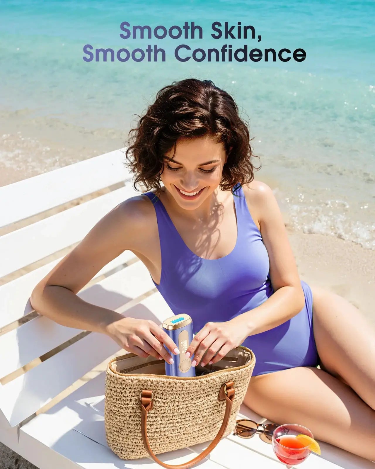 Ipl Hair Removal Device | 90 Minute Battery | Ice Cooling Nozzle | Face And Body