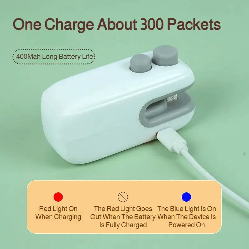 USB Rechargeable Sealer And Opener For Snacks | Portable