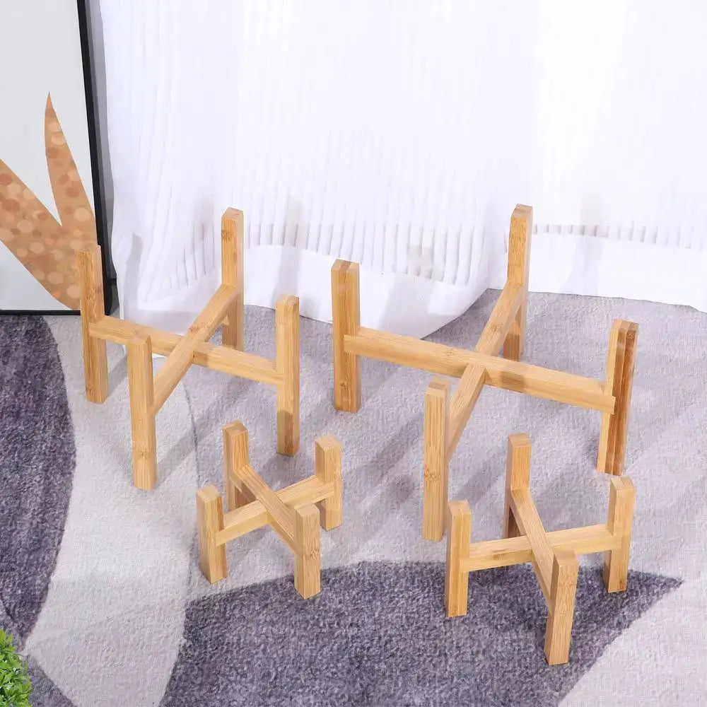 Floor-Standing Bonsai Display Stand Wood Flowerpot Holder Flower Pot Base Indoor Outdoor Home Decoration Tray Garden Supplies from PriceLows™