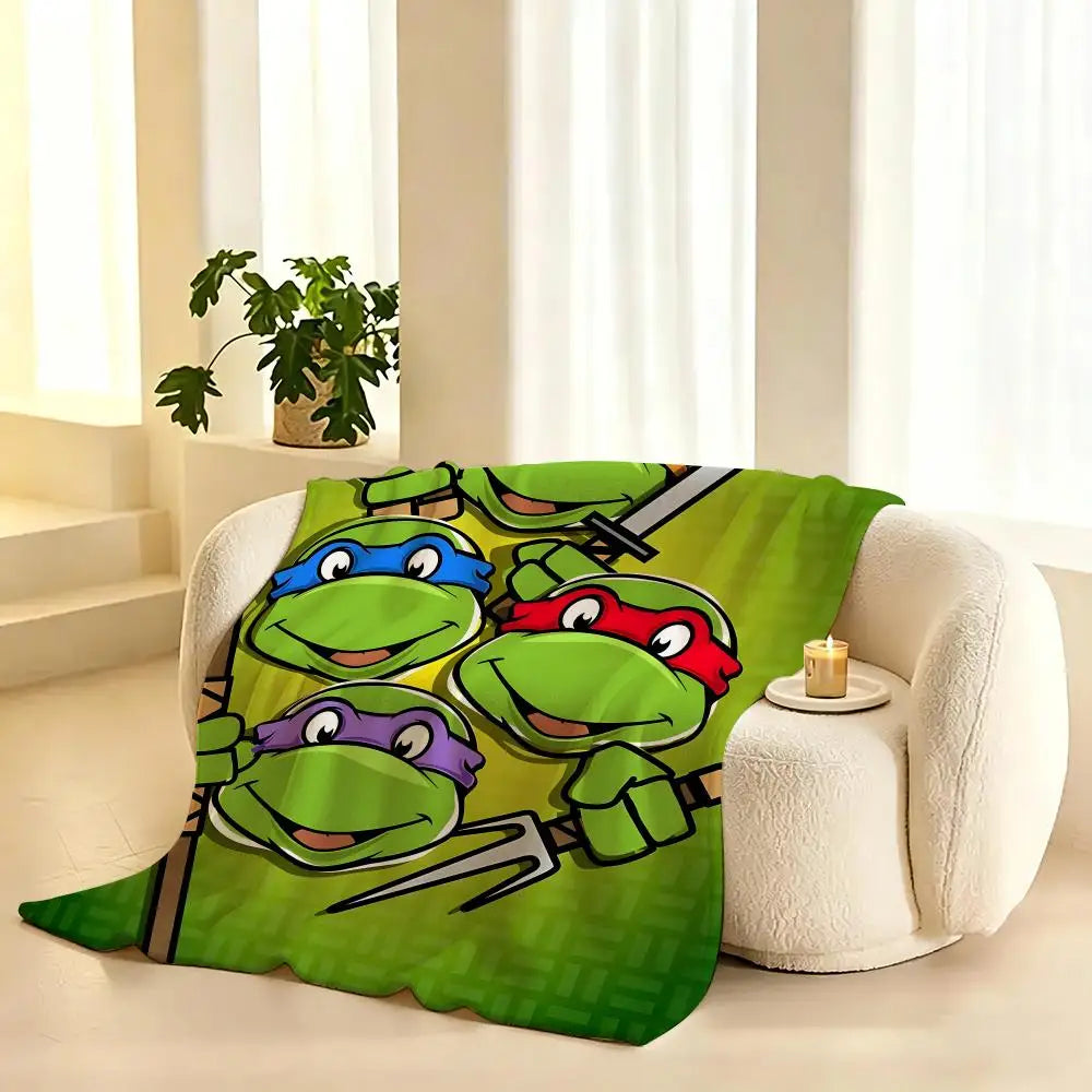 Mutant And Ninja Turtles Throw Blanket | Lightweight 240g | Polyester | One Size