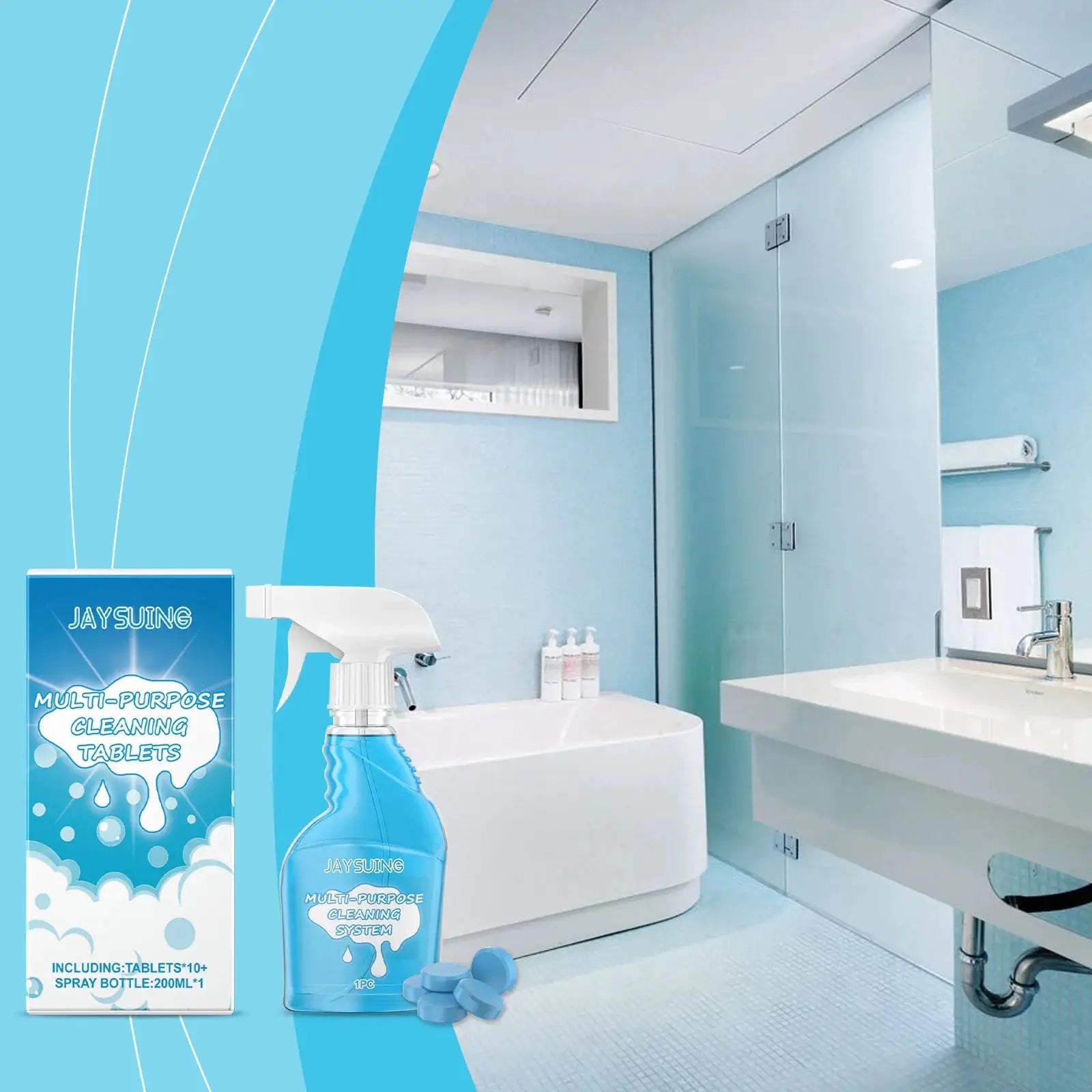 Multi Purpose Cleaning Agent, Multi-purpose Cleaning Effervescent Tablets, Gentle Stain Removal, Oil Stains, Odors from PriceLows™