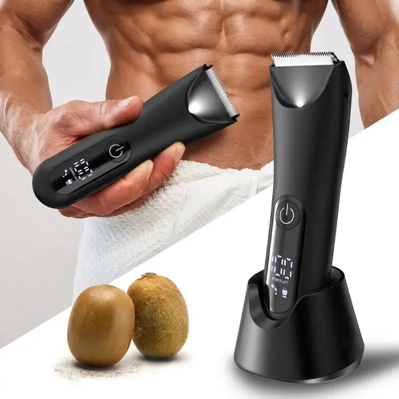 Groin and Body Hair Trimmer | Ceramic Blade Heads | Wet and Dry Use