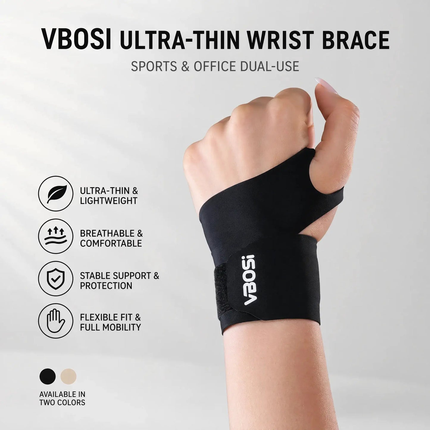Unisex Wrist Support Brace | Adjustable Compression | Gym, Tennis, Weightlifting