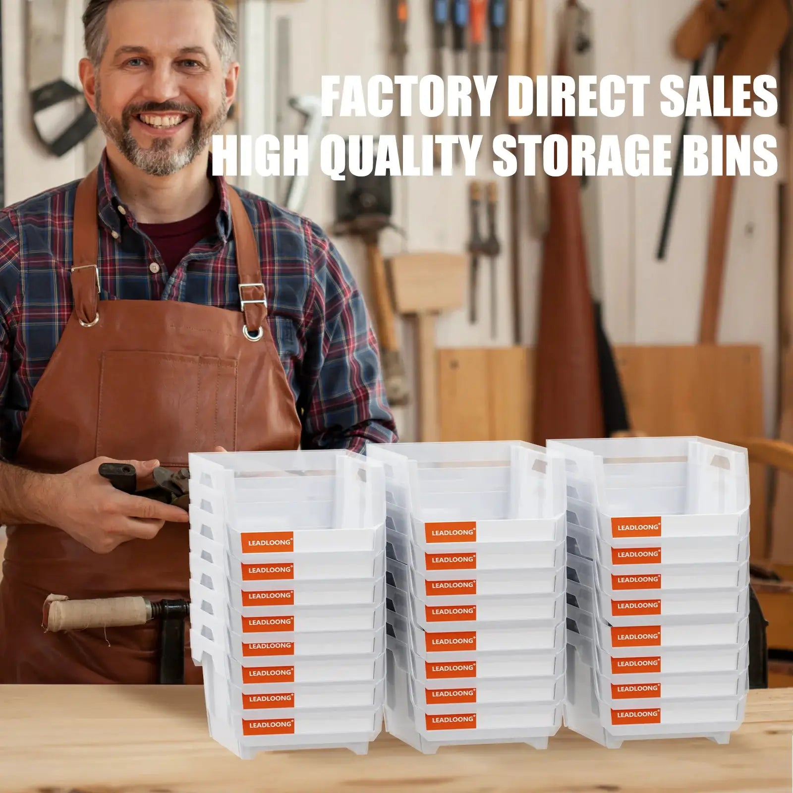 LEADLOONG Transparent Parts Bin 6/24pcs 13.5x10.5x7.6cm/5x4*3inch Classified Storage Box In Maintenance Workshop Garage Tool Bin from PriceLows™