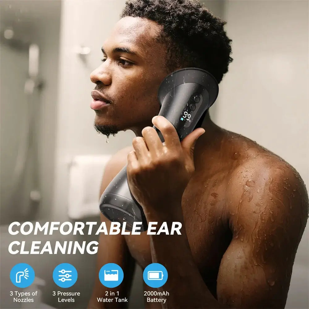 Water Powered Ear Cleaning Tool with Irrigation Flusher Electric Ear Wax Removal System 11 Tips 3 Pressure Setting for Clean from PriceLows™