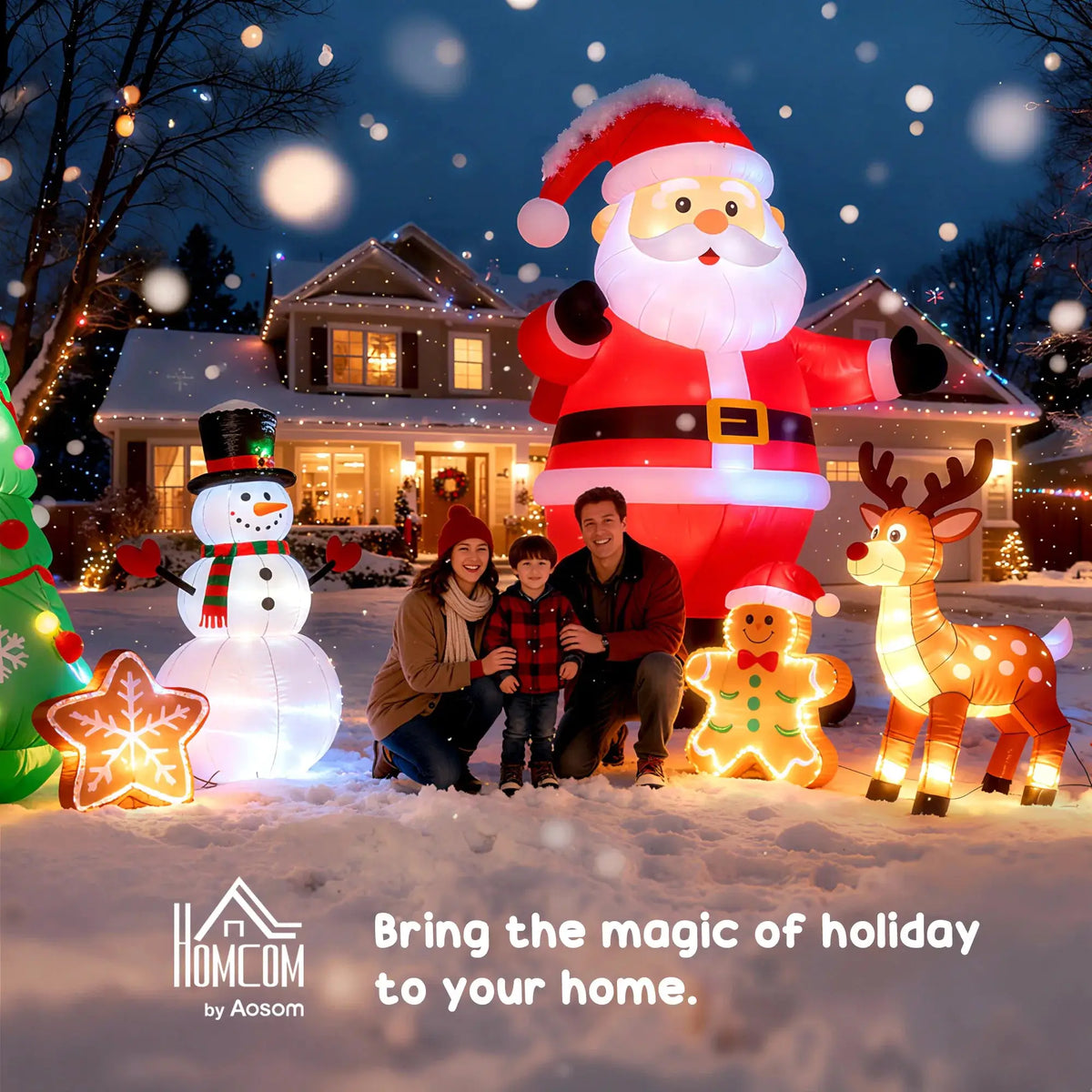 Inflatable Gingerbread Man | 6 Foot | LED Lights | Outdoor Decor