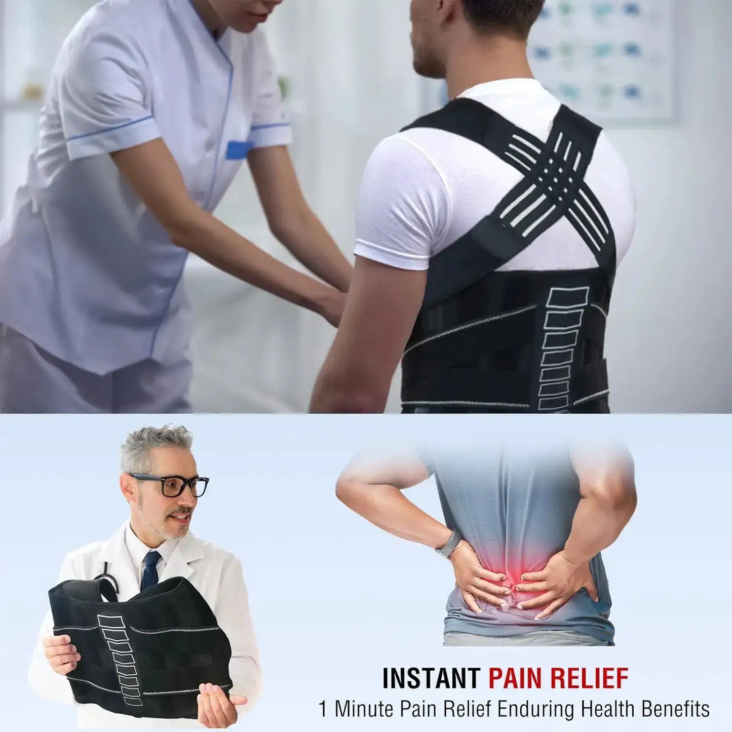 Adjustable Shoulder Posture Brace | Upper Back Support | One Size