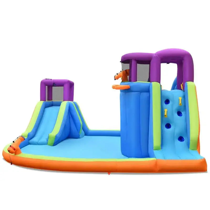 6-in-1 Inflatable Dual Water Slide Bounce House Without Blower from PriceLows™