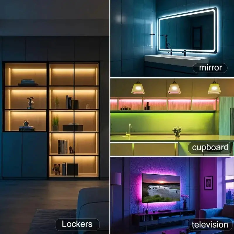 1-40m LED Strip Lights for Room Decoration, APP + 44-Key Remote Music Sync, 5V USB RGB Flexible Tape for TV Backlight from PriceLows™