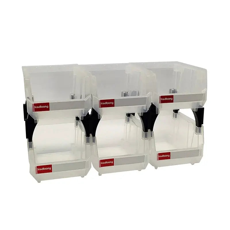 LEADLOONG Transparent Parts Bin 6/24pcs 13.5x10.5x7.6cm/5x4*3inch Classified Storage Box In Maintenance Workshop Garage Tool Bin from PriceLows™