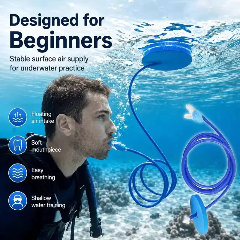 Dry Snorkel | Foldable Design | Soft Silicone Mouthpiece | One Size