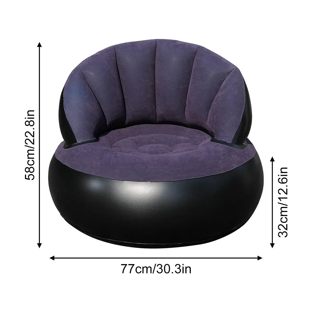 Inflatable Sofa | Thickened PVC | Foldable | Garden One-Seat from PriceLows™