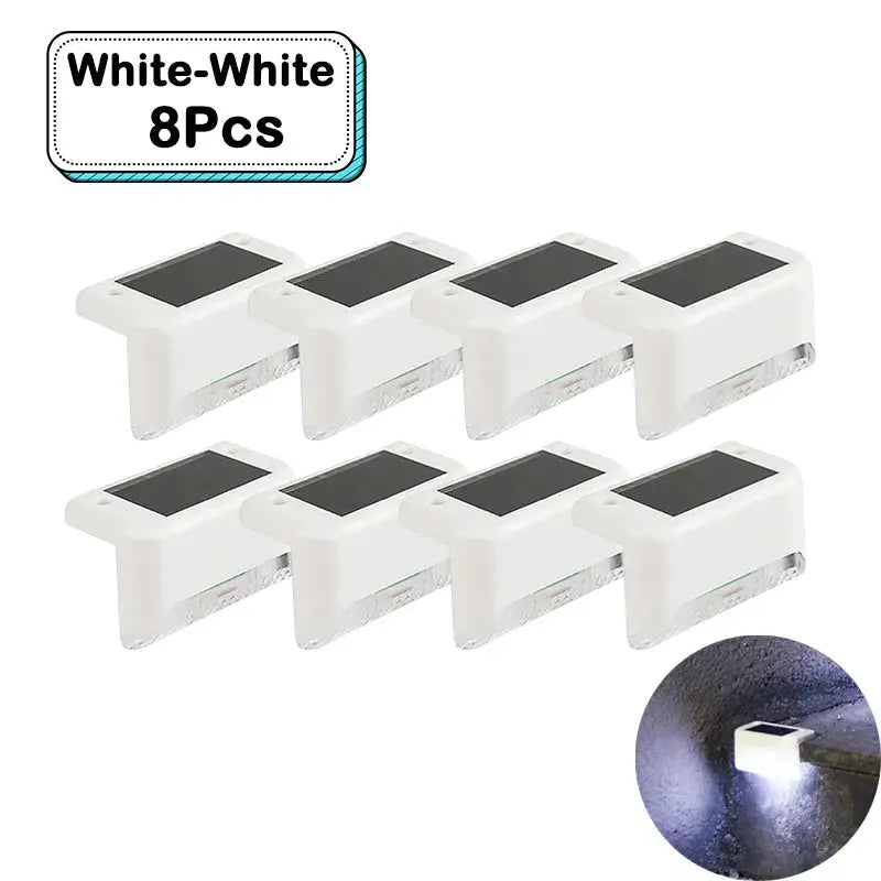 Outdoor Solar Step Lights Warm White LED Waterproof Stair Path Lighting for Garden Patio Fence Balcony Decoration Solar Power from PriceLows™