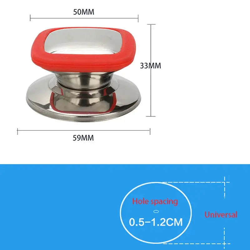 Lid Handle Knob Cover | Stainless Steel Plastic | Universal Fit | One Size
