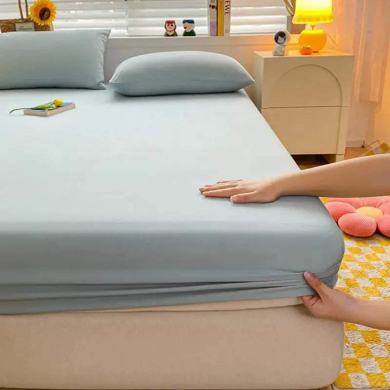 Fitted Bed Sheet | Soft Cotton | Solid Color | Twin Full Queen King