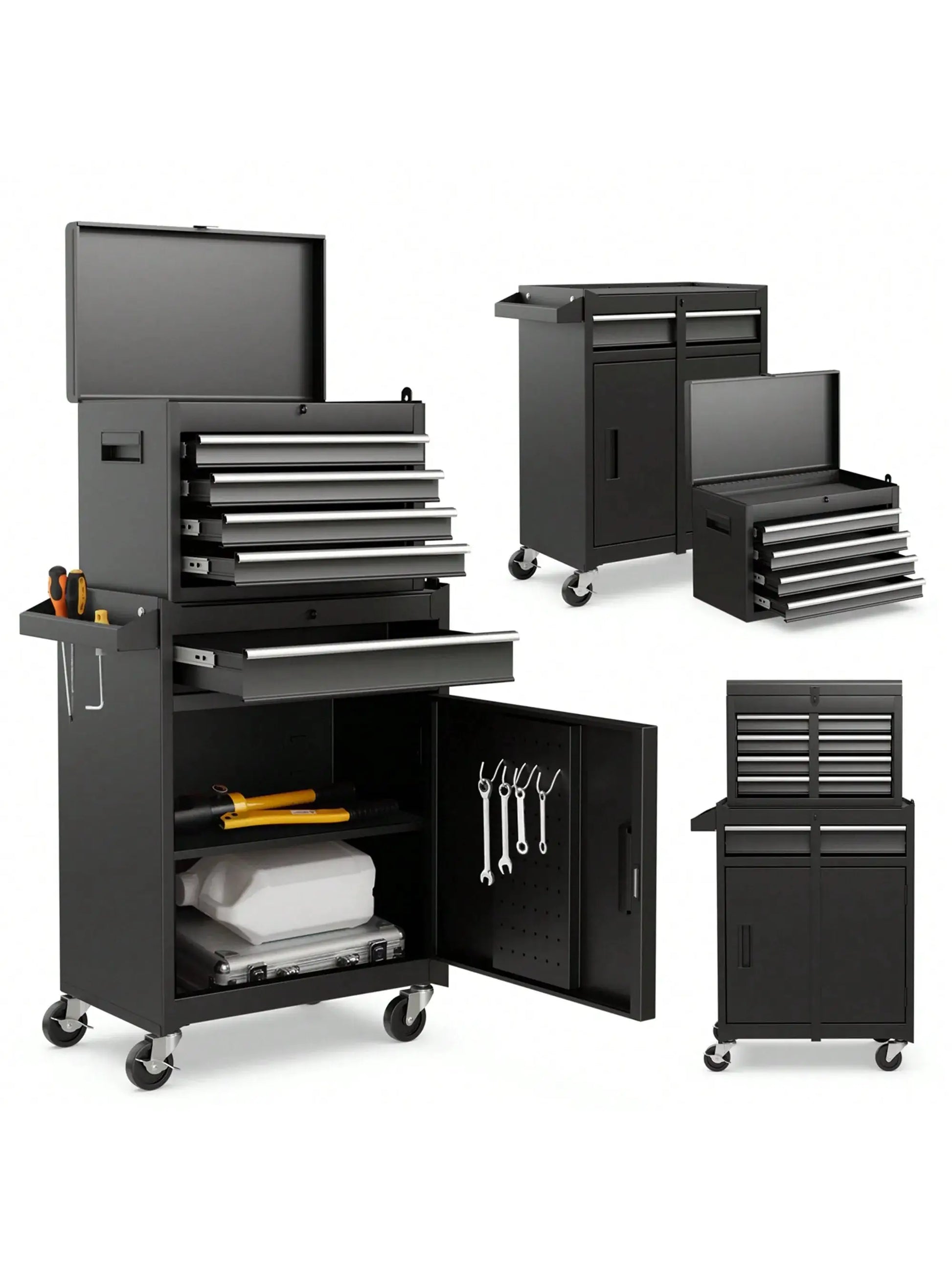 Tool Chest & Cabinet With 5 Sliding Drawers Rolling Garage Organizer from PriceLows™