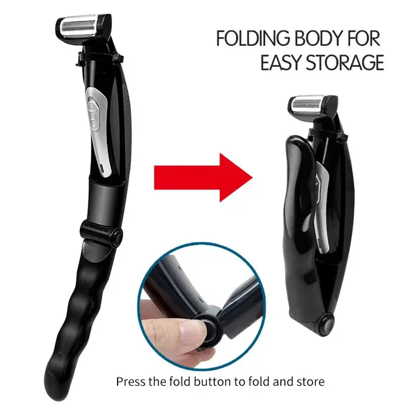 Men Back Shaver | Rechargeable 90 Min Battery | Stainless Steel Blades