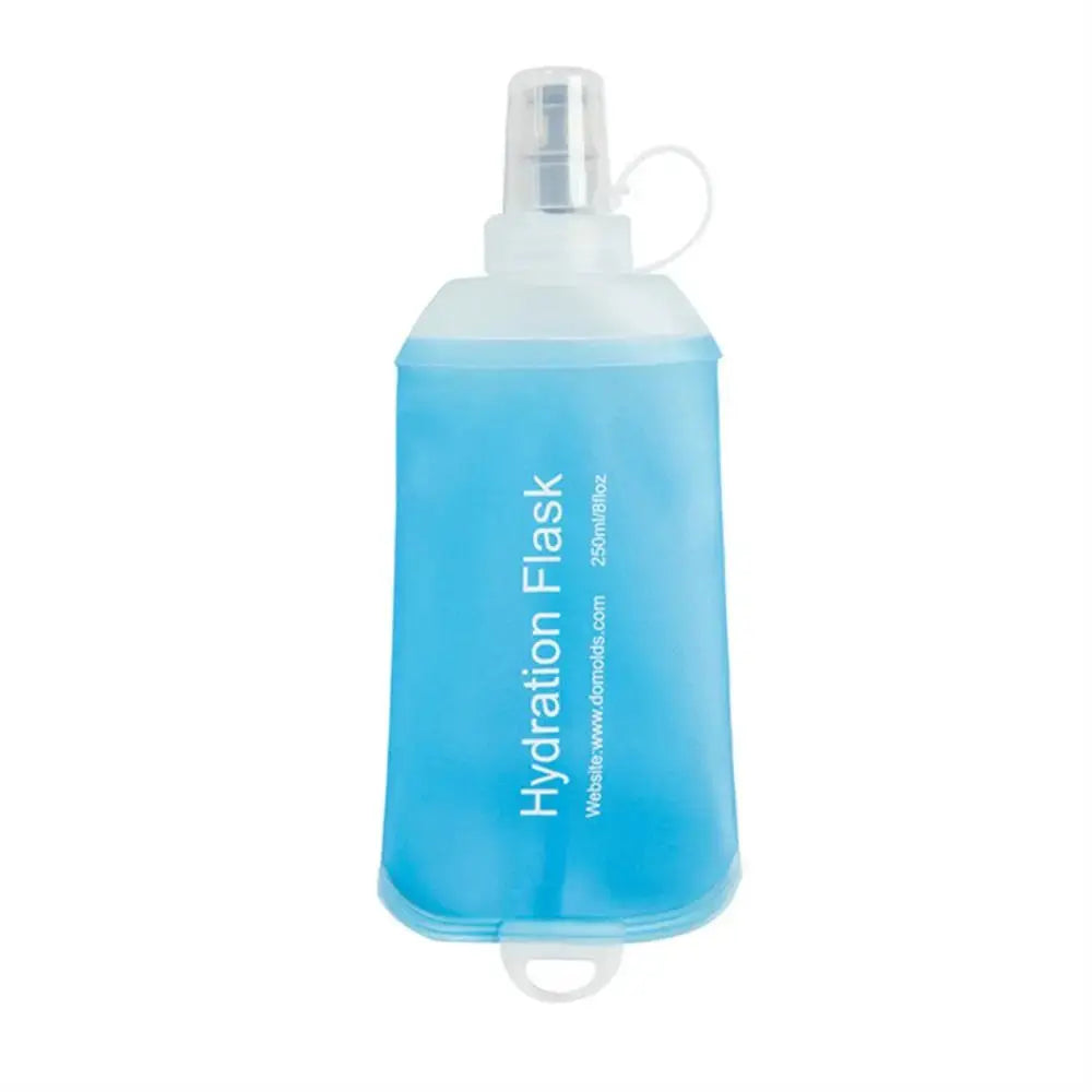 Hiking TPU Folding Water Bottle Water Bag Blue Collapsible Water Bottle Soft Flask Sport Water Bottle 500ML 250ML 150ML from PriceLows™