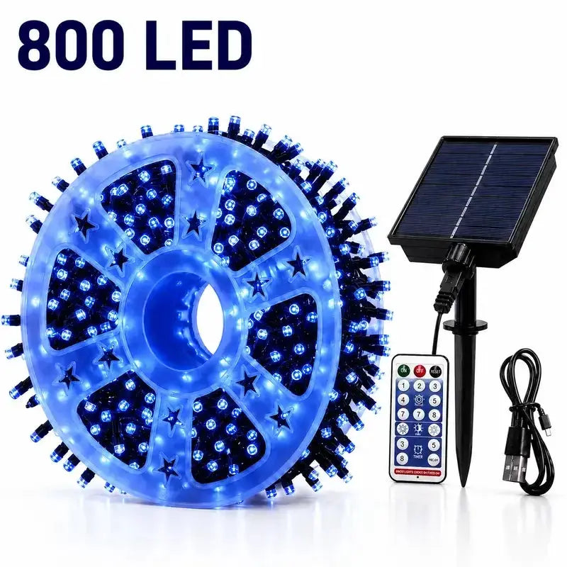 Halloween Solar String Lights | 335 Ft Length | 800 LED Bulbs | With Remote