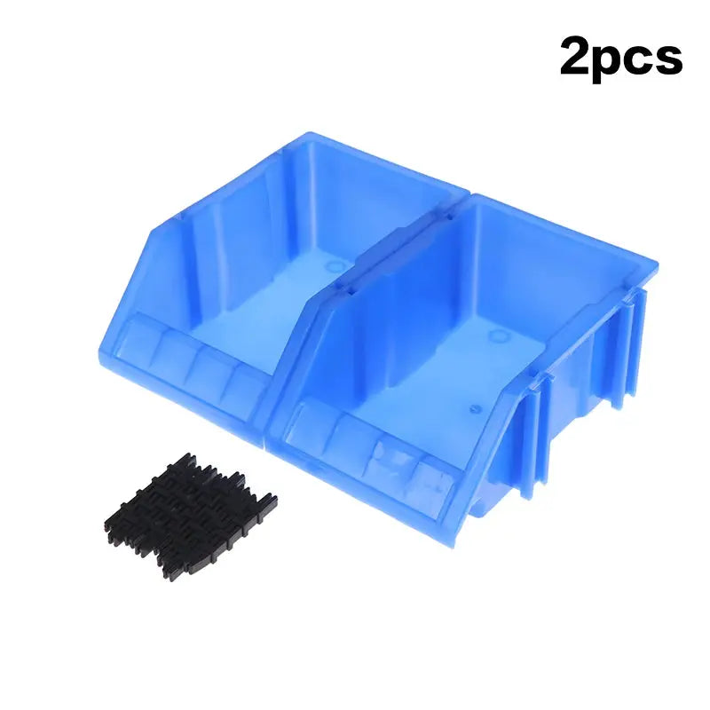 Blue Plastic Stackable Storage Bins Screw Storage Boxes Stackable Bin Parts Storage Organizer Garage Storage Bins from PriceLows™