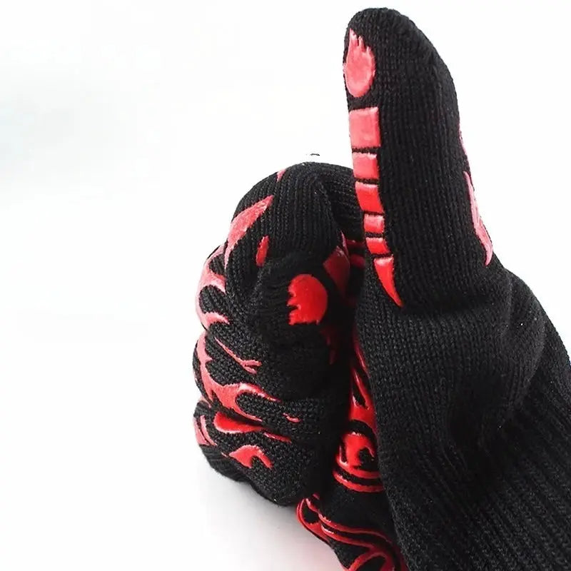 Oven Gloves | 500C Heat Resistant Silicone | Non Slip Mitts | One Size