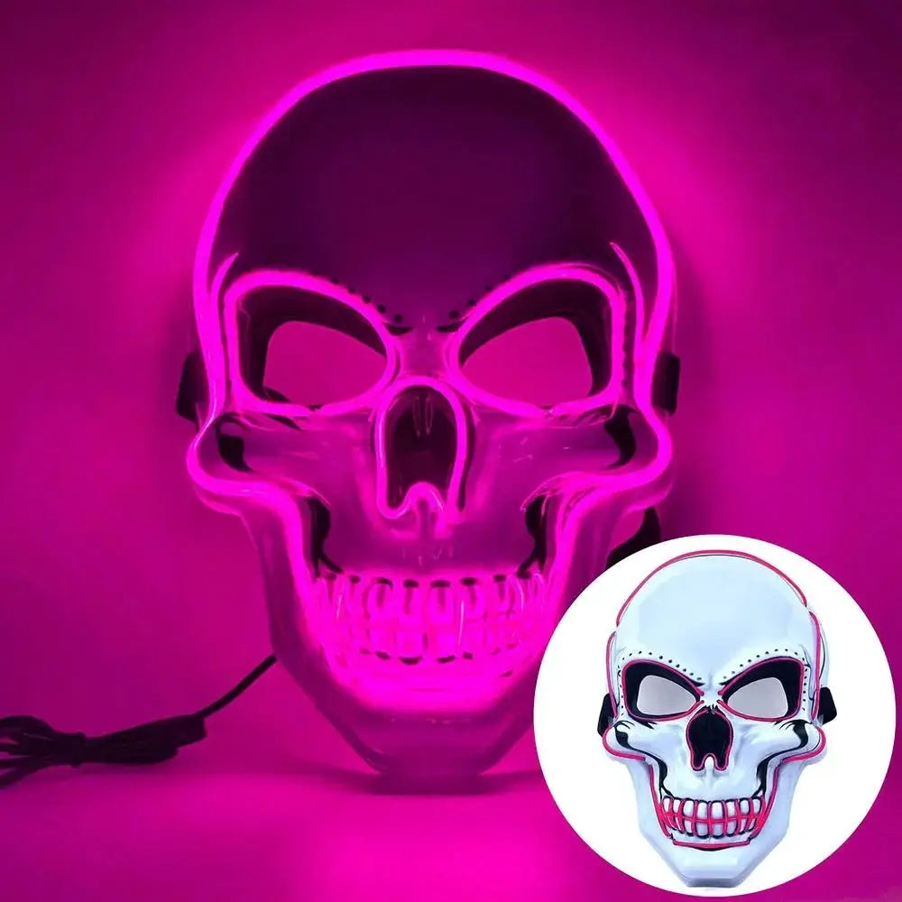 Full Face Skull Mask | Luminous Design | Adult Size for Halloween