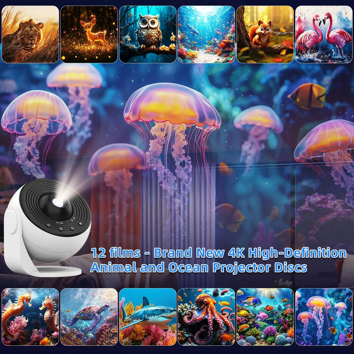 Galaxy Projector | LED Night Light | 25 Patterns | Remote Control
