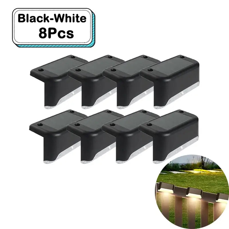 Outdoor Solar Step Lights Warm White LED Waterproof Stair Path Lighting for Garden Patio Fence Balcony Decoration Solar Power from PriceLows™