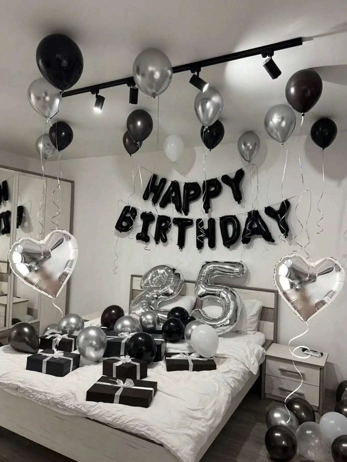 Pink Birthday Balloon Set | 49 Piece | 16 Inch | Heart And Round Shapes