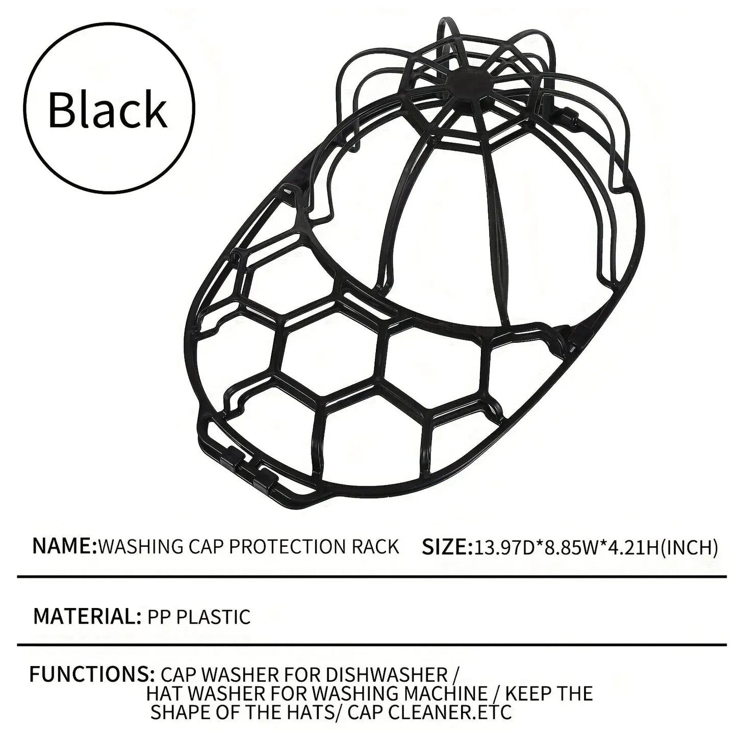Hat Washing Laundry Bag | Heavy Duty Pvc Frame | Reusable Design | Fits All Caps
