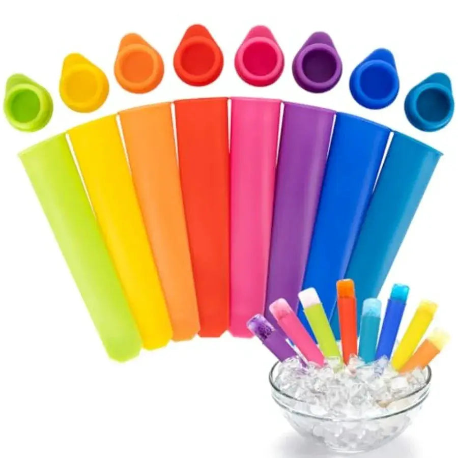 8 PCS Silicone Popsicle Molds - Reusable Popsicle Maker with Lids, Leak Proof Pop Tubes, Food Grade Silicone Freezer Molds for from PriceLows™