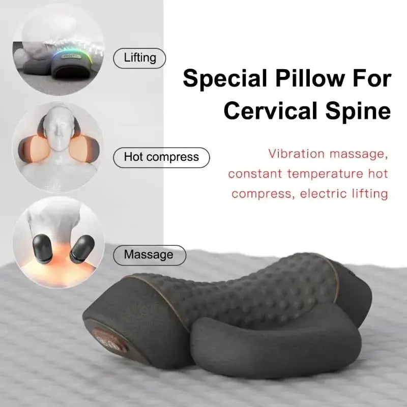 Neck Massager Pillow | Cervical Stretcher | Heating Vibration | One Size